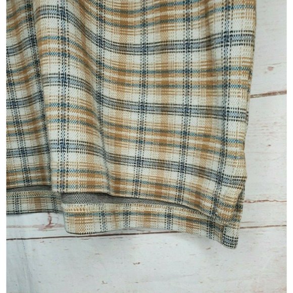 Vintage Ashworth Embroidered Made In The U.S.A Cotton Brown Plaid Polo Shirt - Picture 5 of 11